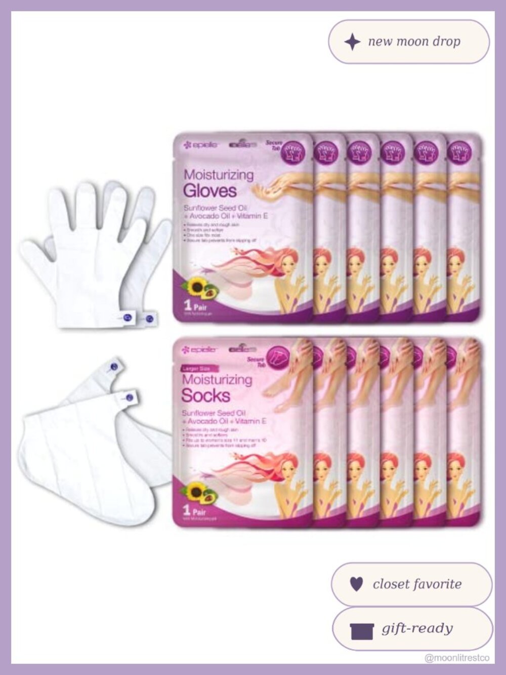 Moisturizing Hand & Foot Masks Sunflower & Avocado Oil Spa Set